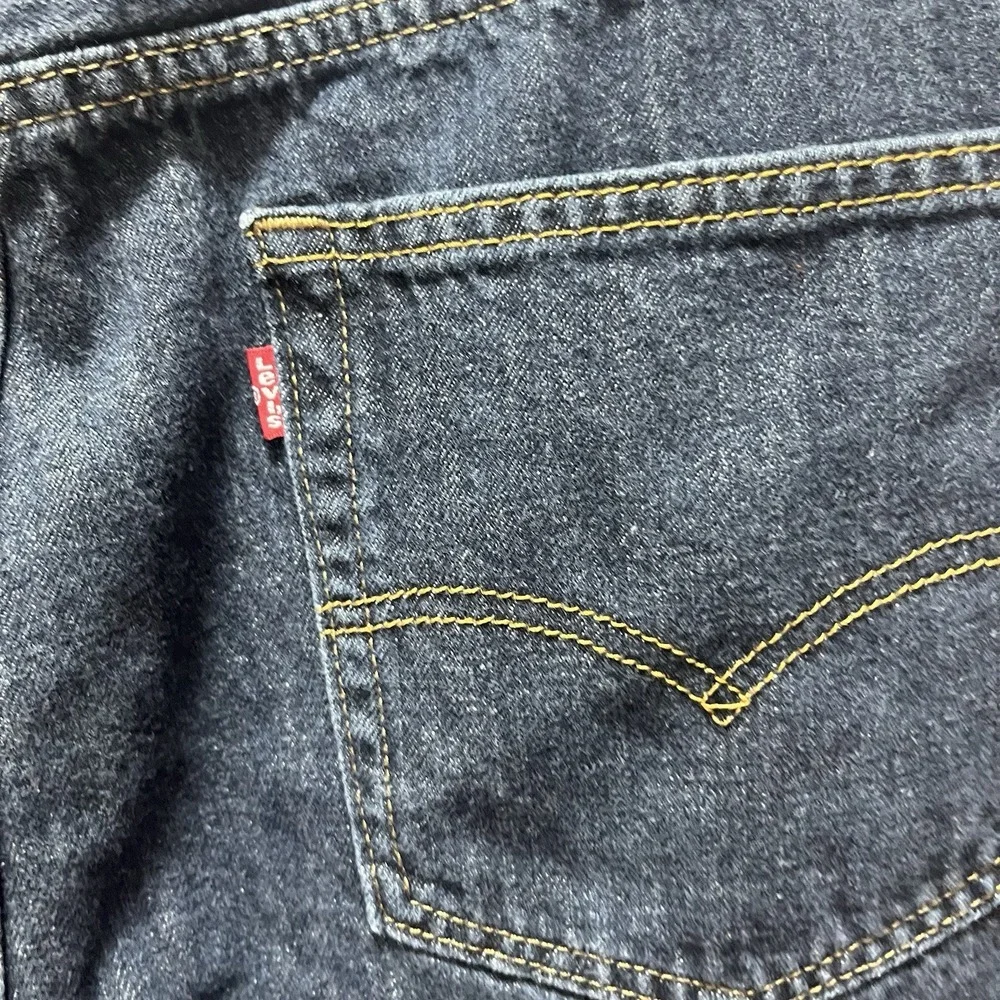 Levis 527 Modern Slim Fit Bootcut Jeans Mens 42x30 Dark‎ Wash Blue Denim